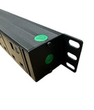 1U 12 Way 13A PDU Vertical Rack Mount Power Distribution Unit Surge Protection