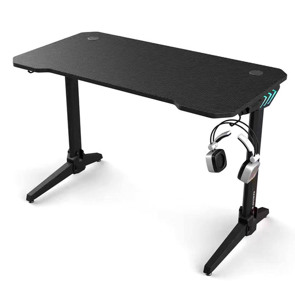 E-Sports Gaming Desk with Headphone Hook and LED Side Lights