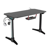 E-Sports Gaming Desk with Headphone Hook and LED Side Lights