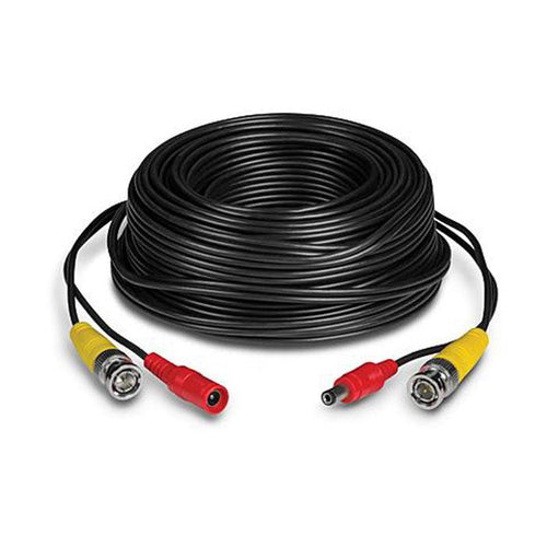 15M CCTV DC and BNC ready- solid copper Cable - 2 Core Power Cable Solid Copper (black)