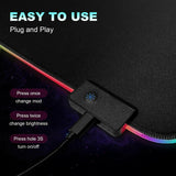 JEDEL RGB Gaming Mouse Pad, 800mm x 300mm x 4mm MP-03 RGB