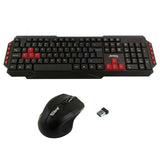 Wireless Keyboard and Optical Mouse Set - Gaming - Red 2.4GHz (Retail Box) WS880