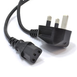 1M Kettle  Lead Cables UK Plug - 3pin to IEC C5 power